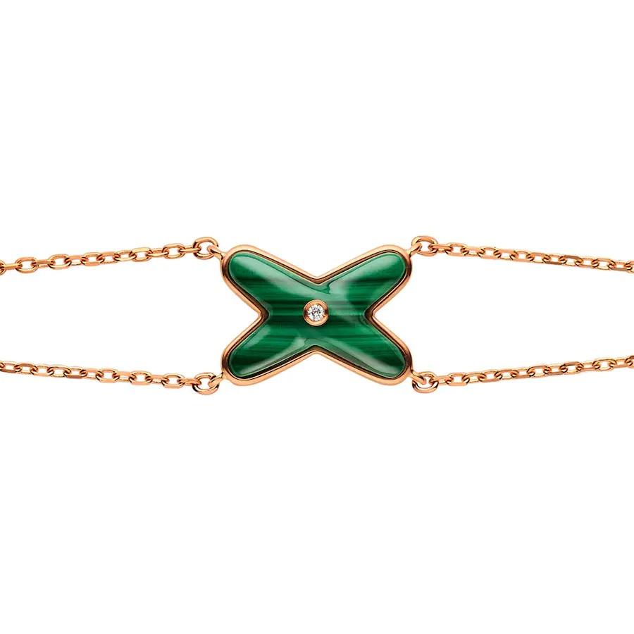 [vivabelle]JEUX BRACELET MALACHITE PINK GOLD 1 DIAMOND