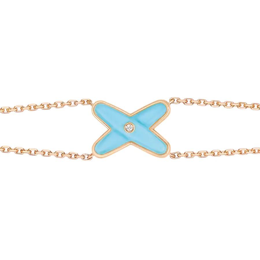 [vivabelle]JEUX BRACELET TURQUOISE PINK GOLD 1 DIAMOND