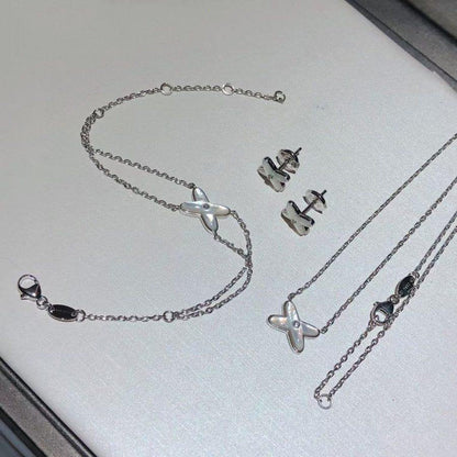 [vivabelle]JEUX BRACELET WHITE MOP SILVER 1 DIAMOND