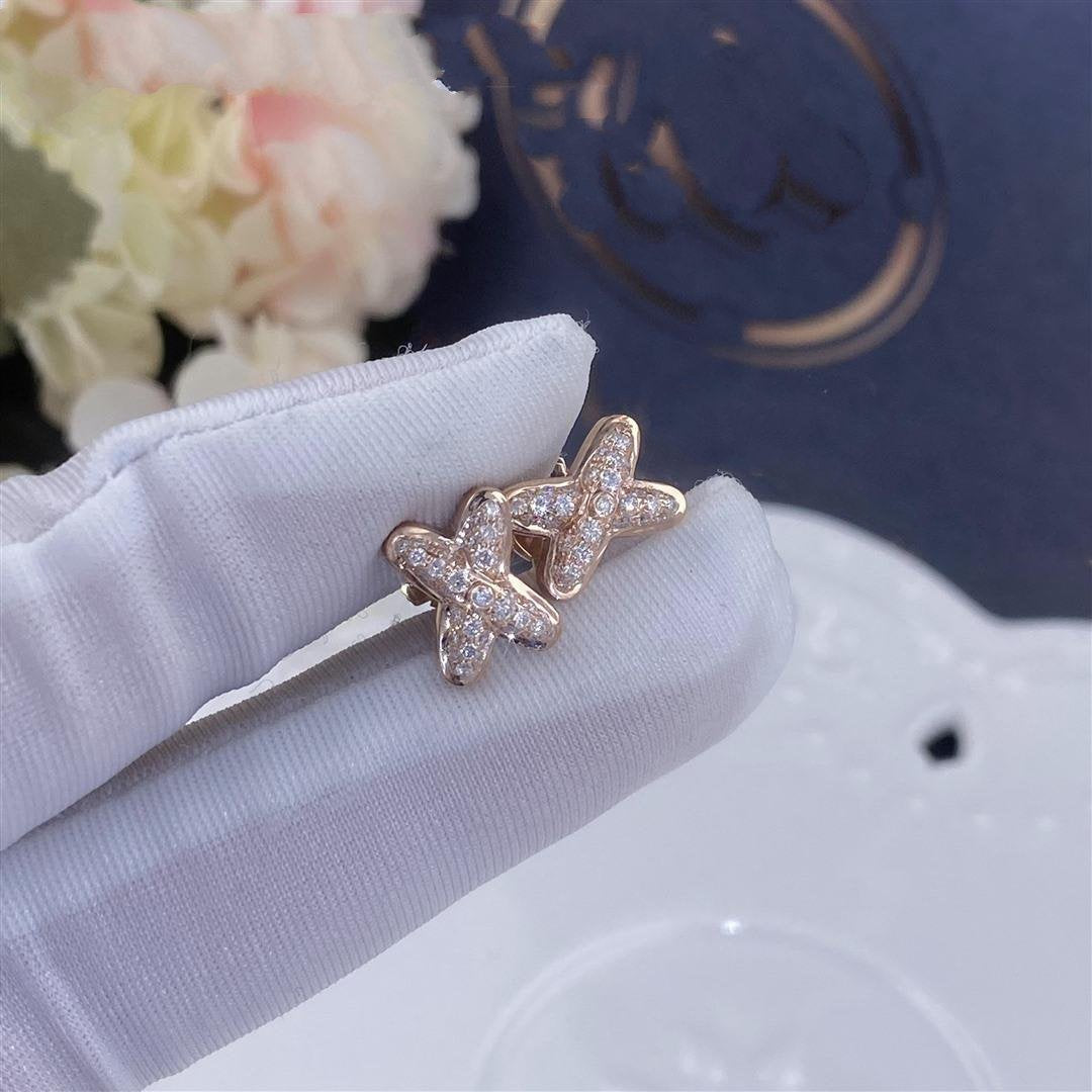 [vivabelle]JEUX DE PINK GOLD DIAMOND EARRINGS