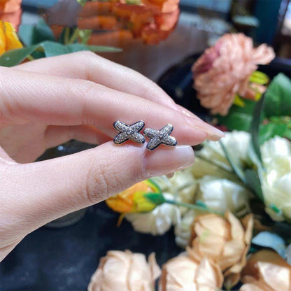 [vivabelle]JEUX DE SILVER DIAMOND EARRINGS