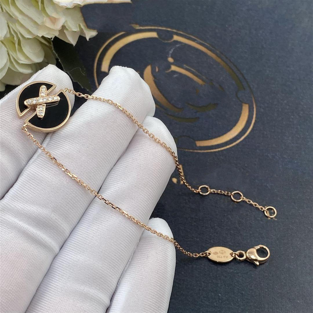 [vivabelle]JEUX DE BRACELET ONYX PINK GOLD DIAMOND