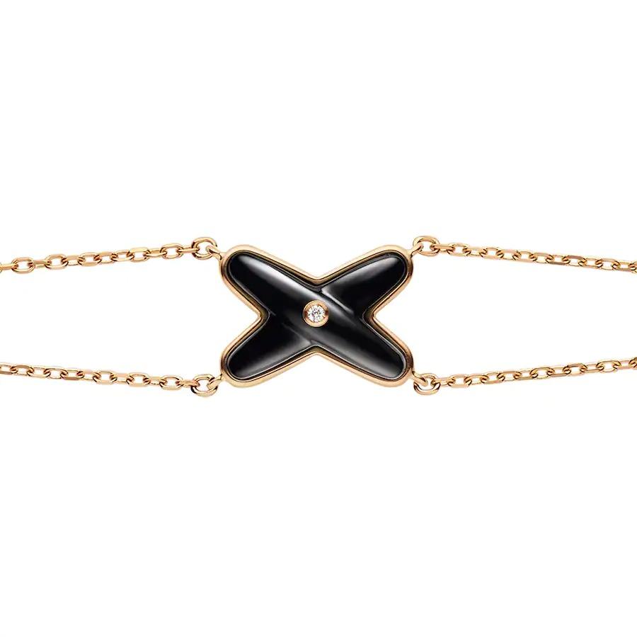 [vivabelle]JEUX BRACELET ONYX PINK GOLD 1 DIAMOND