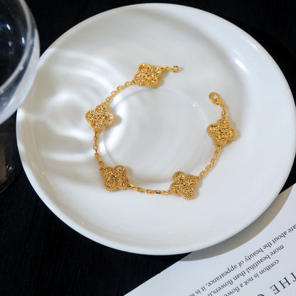 [vivabelle]CLOVER 5 MOTIFS BRONZING BRACELET