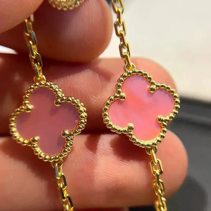 [vivabelle]CLOVER 5 PINK MOP BRACELET