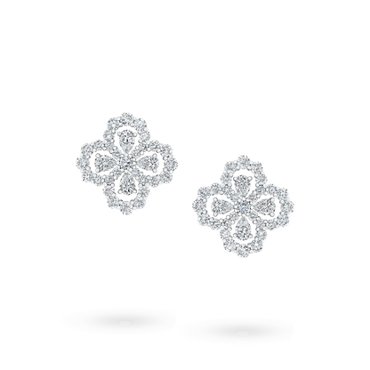 [vivabelle]LOOP EARRINGS FULL MOTIF DIAMOND 16MM