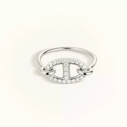 [vivabelle]RONDE SMALL SILVER DIAMOND RING