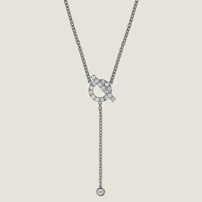 [vivabelle]FINESSE SILVER DIAMOND NECKLACE