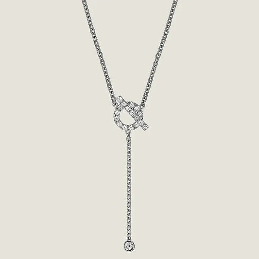 [vivabelle]FINESSE SILVER DIAMOND NECKLACE