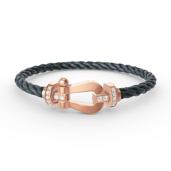 [vivabelle]FORCE LARGE HORSESHOE HALF DIAMOND BRACELET ROSE GOLD