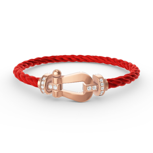 [vivabelle]FORCE LARGE HORSESHOE HALF DIAMOND BRACELET ROSE GOLD