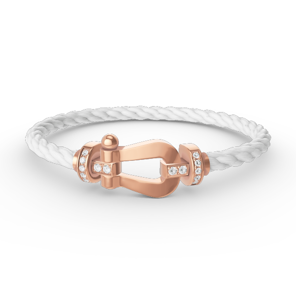 [vivabelle]FORCE LARGE HORSESHOE HALF DIAMOND BRACELET ROSE GOLD