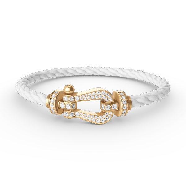 [vivabelle]FORCE LARGE HORSESHOE FULL DIAMOND BRACELET GOLD