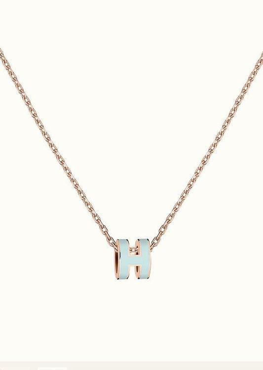 [vivabelle]POP H LIGHT BLUE NECKLACE