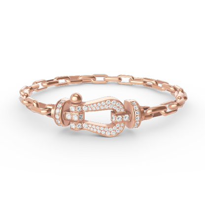 [vivabelle]FORCE LARGE HORSESHOE CLASP  METAL BRACELET