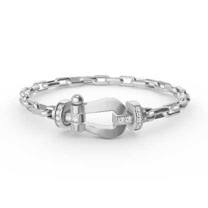 [vivabelle]FORCE LARGE HORSESHOE CLASP  METAL BRACELET