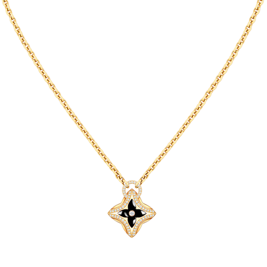 [vivabelle]STAR PEDANT PINK GOLD DIAMOND NECKLACE