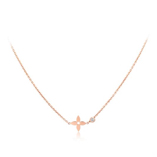 [vivabelle]BLOSSOM PENDANT PINK GOLD AND DIAMOND