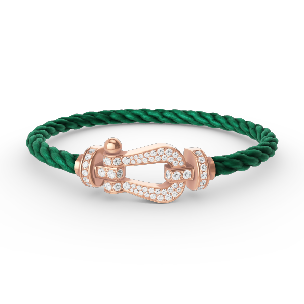 [vivabelle]FORCE LARGE HORSESHOE FULL DIAMOND BRACELET ROSE GOLD