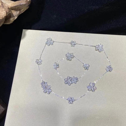 [vivabelle]FRIVOLE SILVER 5 FLOWERS BRACELET