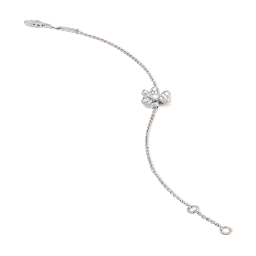 [vivabelle]FRIVOLE SILVER FLOWER DIAMOND BRACELET