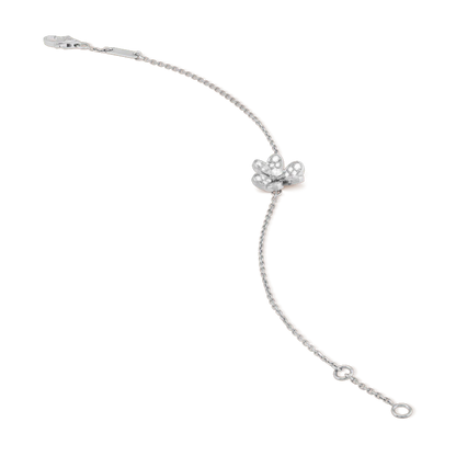 [vivabelle]FRIVOLE SILVER FLOWER DIAMOND BRACELET