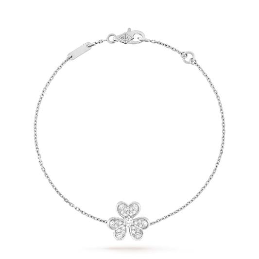 [vivabelle]FRIVOLE SILVER FLOWER DIAMOND BRACELET