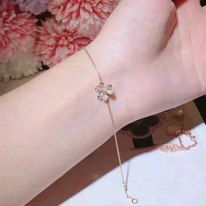 [vivabelle]FRIVOLE GOLD FLOWER DIAMOND BRACELET