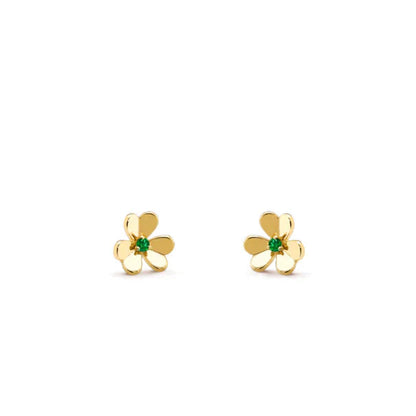 [vivabelle]FRIVOLE  FLOWER MALACHITE EARRINGS
