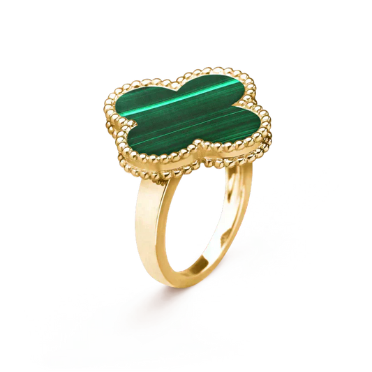[vivabelle]CLOVER MALACHITE RING