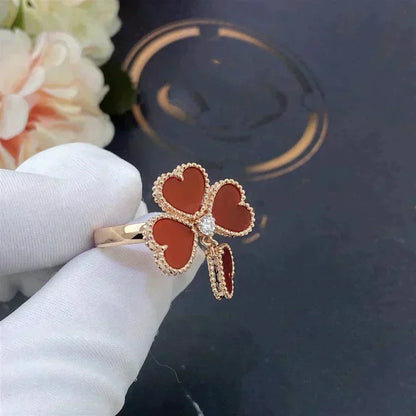 [vivabelle]SWEET CLOVER CARNELIAN RING