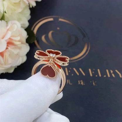 [vivabelle]SWEET CLOVER CARNELIAN RING