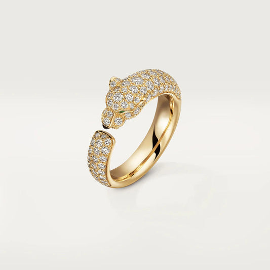 [vivabelle]PANTHERE PINK GOLD DIAMOND RING